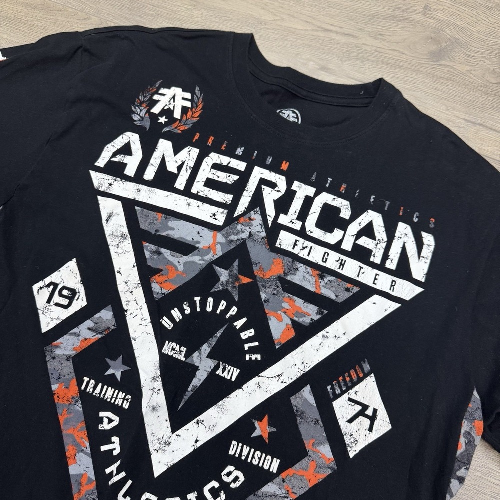 American Fighter Athletics Men's S/S T Shirt Sz XXL Y2K Punk Biker